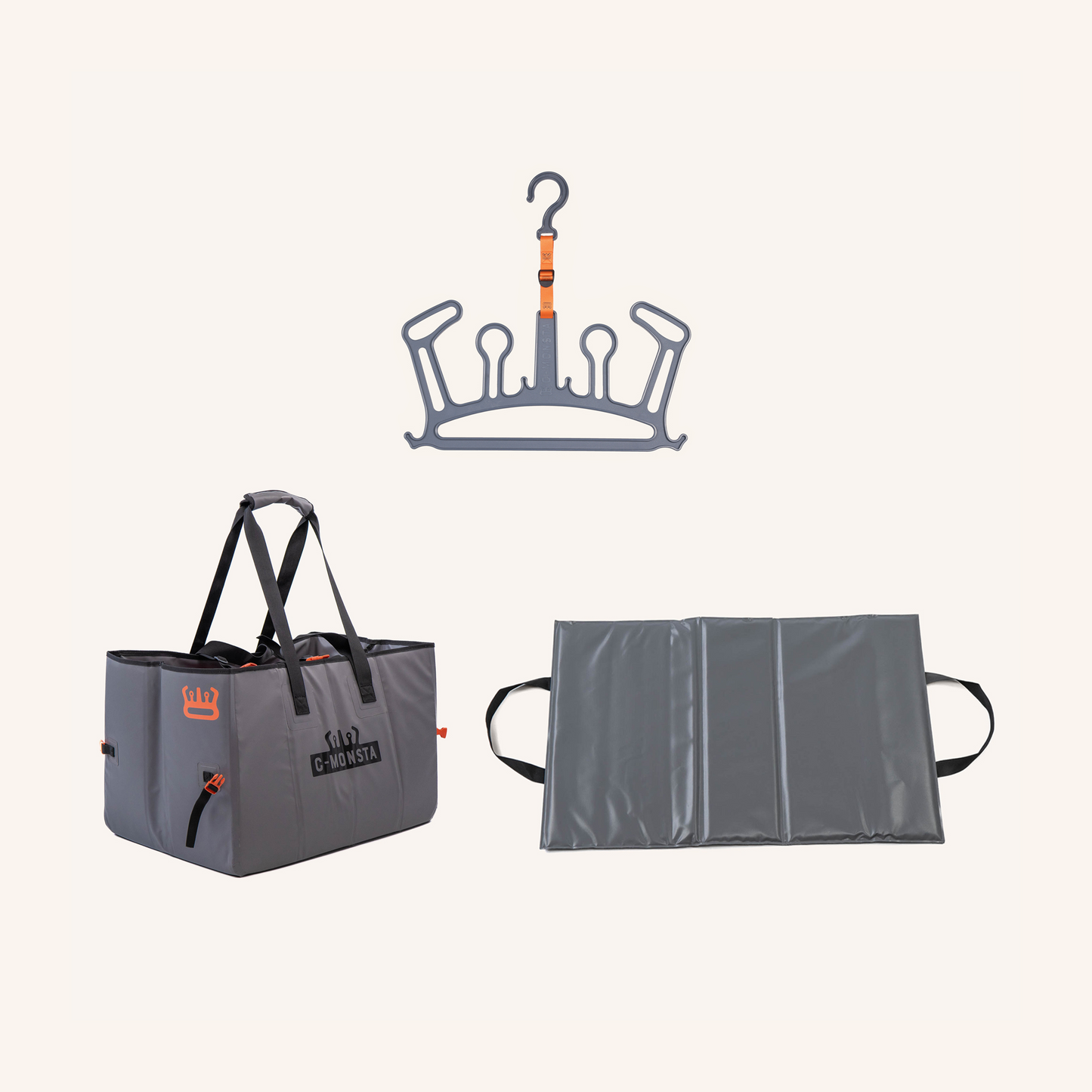 Split Bag, Grey Hanger and Changing Mat Bundle (US)