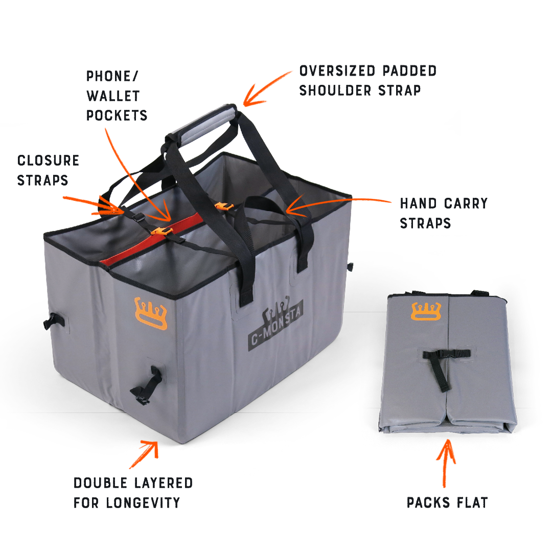 Split Bag, Grey Hanger and Changing Mat Bundle (US) - C-MONSTA